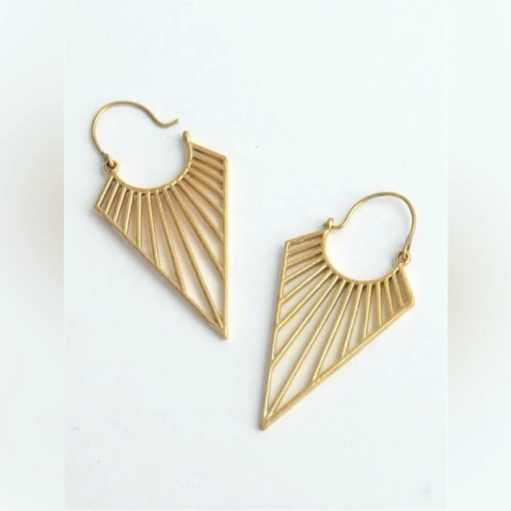 boho hoop earrings A739